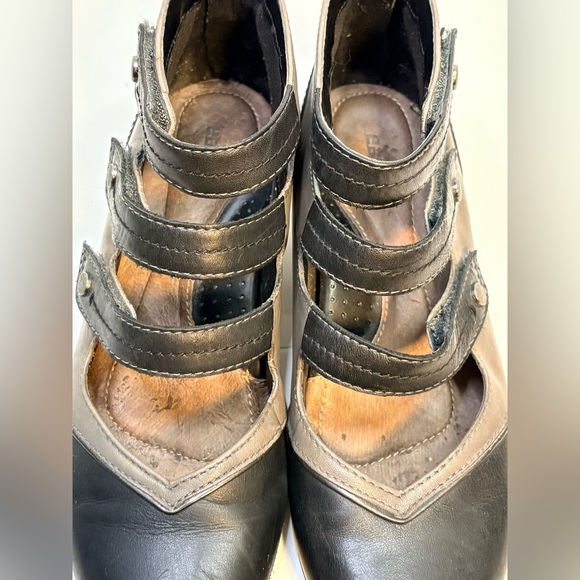 Earth Shoes Serano Mary Jane Heels Black and Gray Women's strappy Ankle Boots - Picture 13 of 15